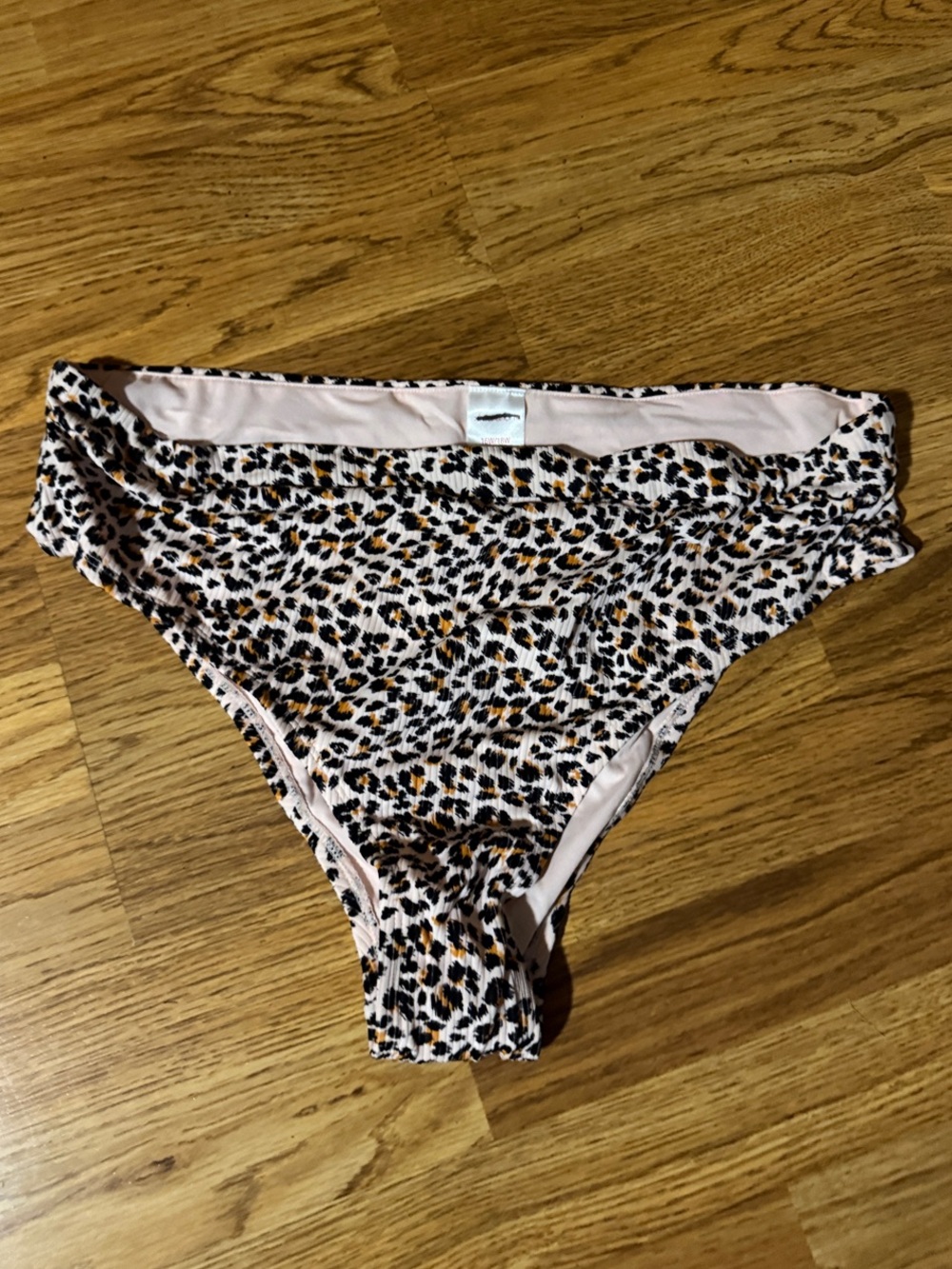 Xhilaration Leopard-Print Bikini Bottoms in Pink, Black & Brown